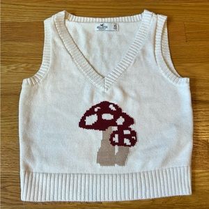XS Hollister mushroom knit tank top
